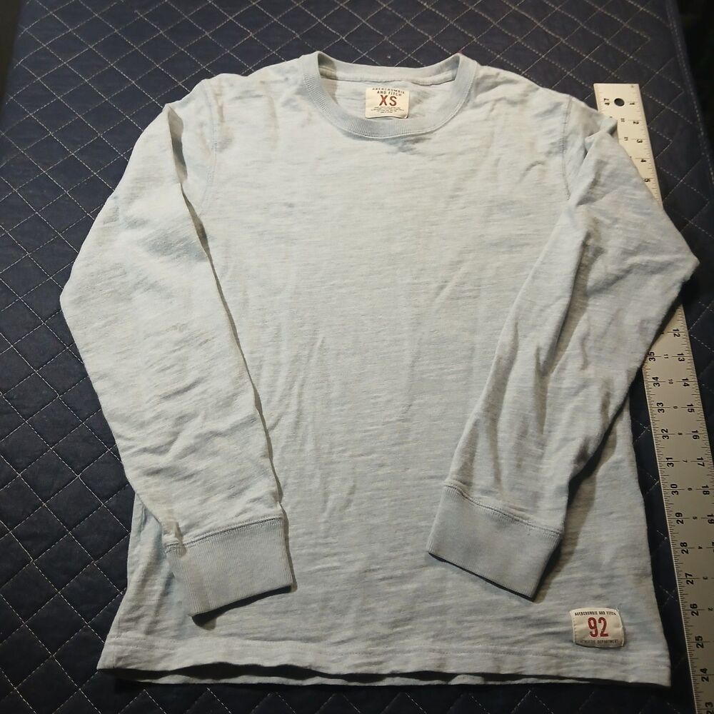 Abercrombie & Fitch Heather Blue Sweatshirt Mens Crewneck Pullover XS